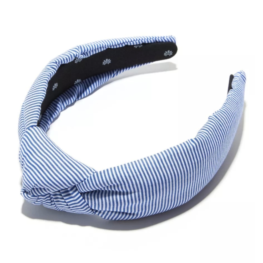 💙 Lele Sadoughi Blue Seersucker Headband